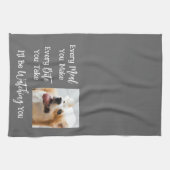 Funny Dog Gezegde Foto Aangepaste kleur Theedoek (Horizontaal)