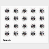 Funny dog gezicht ronde sticker (Vel)