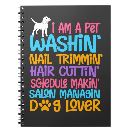 Funny Dog Groomer Quote Pet Witty Puppy Grooming Notitieboek (Voorkant)