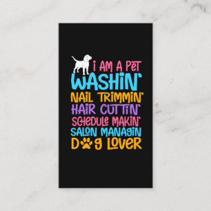 Funny Dog Groomer Quote Pet Witty Puppy Grooming Visitekaartje