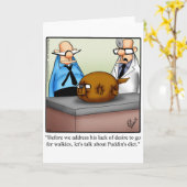 Funny Dog Humor Blank Wenskaart Spectickles Kaart (Gele Bloem)