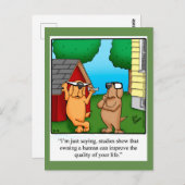 Funny Dog Humor Briefkaart (Voorkant / Achterkant)