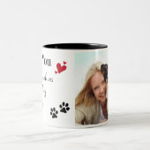 Funny Dog Ik hou van je Schattigee Pet Photo Valen Tweekleurige Koffiemok (Center)