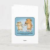 Funny Dog in Shade Birthday Kaart (Achterkant)