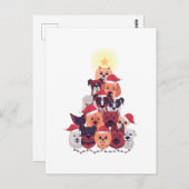 Funny DOG-kerstboom - Adoptie reddingsboot Briefkaart (Voorkant / Achterkant)