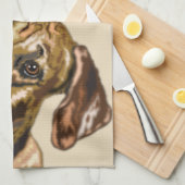 Funny Dog Keuken Handdoek - Aangepaste tekst (Quarter Fold)