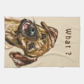 Funny Dog Keuken Handdoek - Aangepaste tekst (Horizontaal)