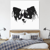 Funny dog kop canvas afdruk (Insitu (Slaapkamer))