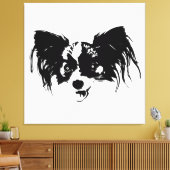Funny dog kop canvas afdruk (Insitu (Woonkamer))
