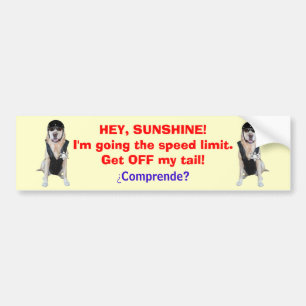 Funny Dog/Lab Bumpersticker voor staarten