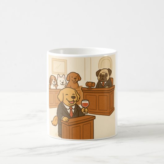Funny Dog Lawyer Koffiemok (Center)