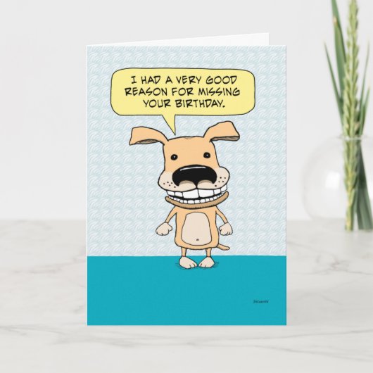 Funny Dog legt uit dat de laatste keer dat de gebo Kaart (Voorkant)