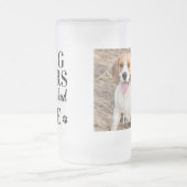 Funny Dog Lover Beer Lover Custom Pet Photo Matglas Bierpul (Center)