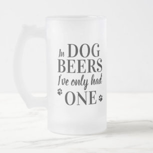 Funny Dog Lover Beer Lover Custom Pet Photo Matglas Bierpul
