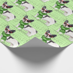 Funny Dog Lover Boston Terrier Kerstmis Cadeaupapier