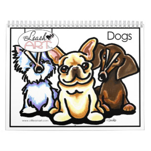 Funny Dog Lover Cartoons Calender by Off-Leash Art Kalender