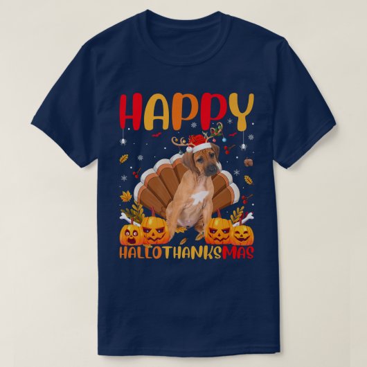 Funny Dog Lover Happy Rhodesian Ridgeback HelloTha T-shirt (Design voorkant)