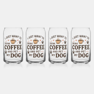 Funny Dog Lover Mok Dog mama Dog Dad Blikvorm Glas