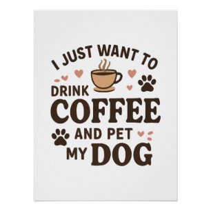 Funny Dog Lover Mok Dog mama Dog Dad Perfect Poster