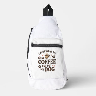 Funny Dog Lover Mok Dog mama Dog Dad Sling Bag