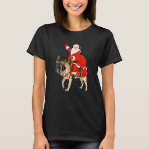Funny Dog Lover Santa Riding English Mastiff Chris T-shirt