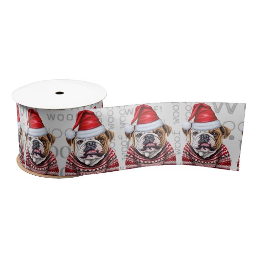 Funny Dog Lover Schattigee Bulldog Kerst Lint (Spoel)