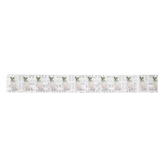 Funny Dog Lover White Pit Bull Winter Scarf Lint (Voorkant)