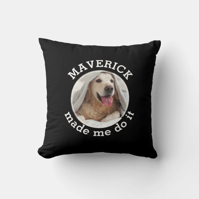 Funny Dog MADE DAT IK HET DOE Foto Kussen (Voorkant)
