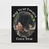 Funny Dog met een Bone Birthday Kaart (Voorkant)