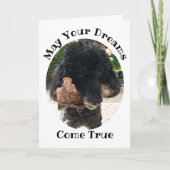 Funny Dog met een Bone Birthday Kaart (Voorkant)