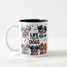 Funny Dog Mok Coffee Lovers Design Huisdieren Mok