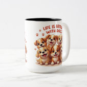 Funny Dog Mok Verjaardag Gift Idee Schattigee Dog (Voorkant rechts)