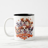 Funny Dog Mok Wrap Dog Coffee Lovers gift leuke mo (Links)
