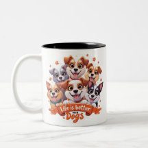 Funny Dog Mok Wrap Dog Coffee Lovers gift leuke mo