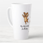 Funny Dog Mom Latte Mug (Angle gauche)