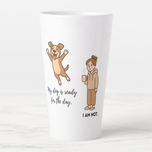Funny Dog Mom Latte Mug Mok (Voorkant)