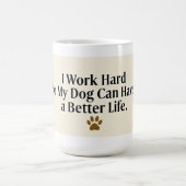 Funny Dog Mom Mug – 15 oz with Minimalist Text (Centre)