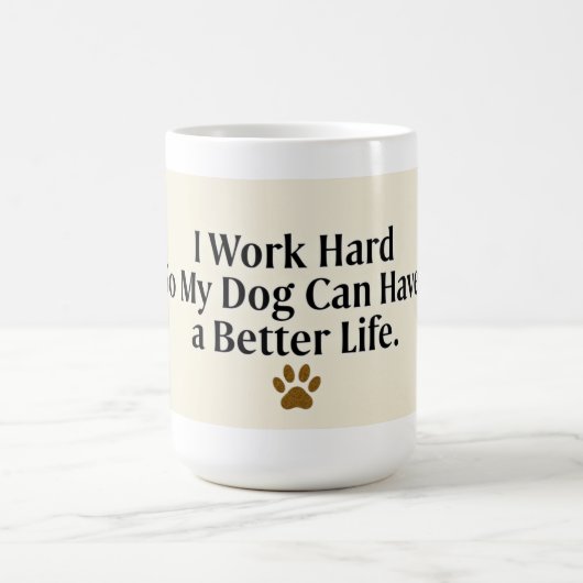 Funny Dog Mom Mug – 15 oz with Minimalist Text (Centre)