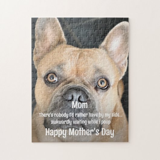 Funny Dog Mom Pet Foto - Moederdag Schattige Dog Legpuzzel (Verticaal)