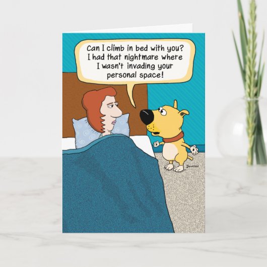 Funny Dog Nightmare Birthday Card Kaart (Voorkant)