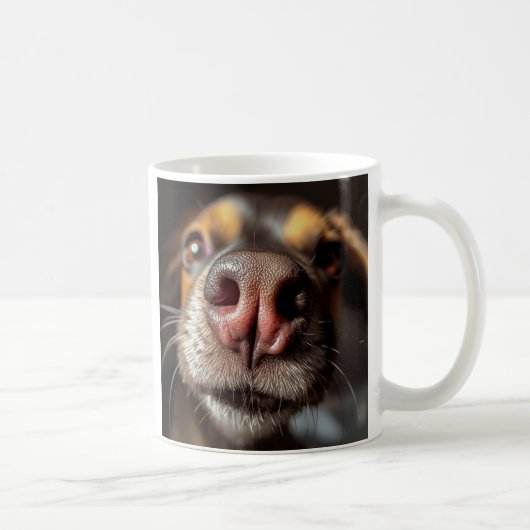 Funny Dog Nose Close-Up Coffee Mug – Perfect Gift (Droite)