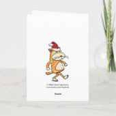 Funny Dog opgetogen over Kerstmis Feestdagen Kaart (Achterkant)