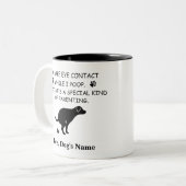 Funny Dog Pap, Bedankt om mijn poep op te pakken Tweekleurige Koffiemok (Voorkant links)