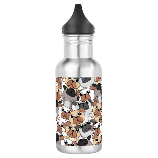 Funny Dog Pattern Waterfles (Links)