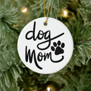 Funny Dog Paw Dog mama Keramisch Ornament
