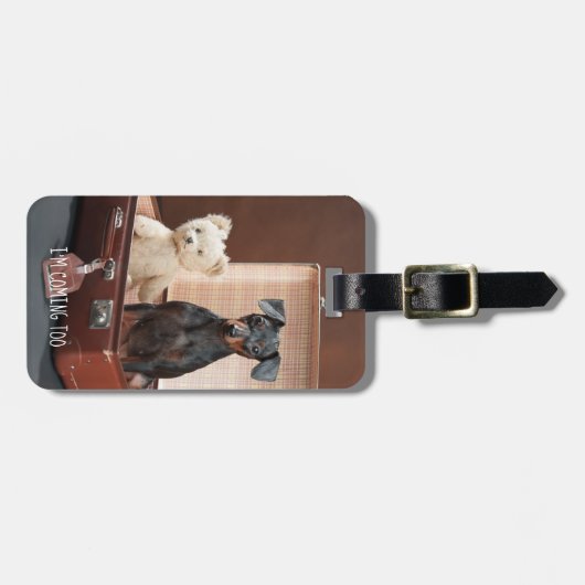 Funny Dog Persoonlijk Bagagelabel (Voorkant horizontaal)