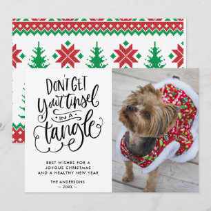 Funny Dog Pet met Kerstmis Feestdagenkaart