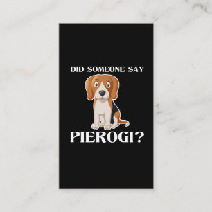 Funny Dog Pierogi Pools Voedsel Polen Cuisine Visitekaartje