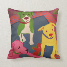 Funny Dog Pillow met Houndstooth Back