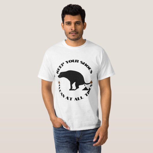 Funny Dog Pooping T-shirt (Voorkant volledig)